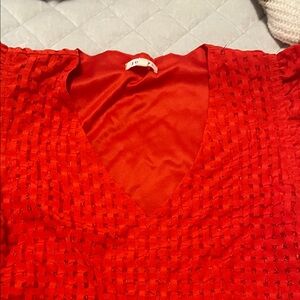 JODIFL Scarlet Textured Blouse